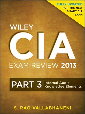 cover image of Wiley CIA Exam Review 2013, Internal Audit Knowledge Elements